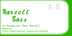 marcell bass business card